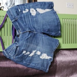 Blue jean shorts